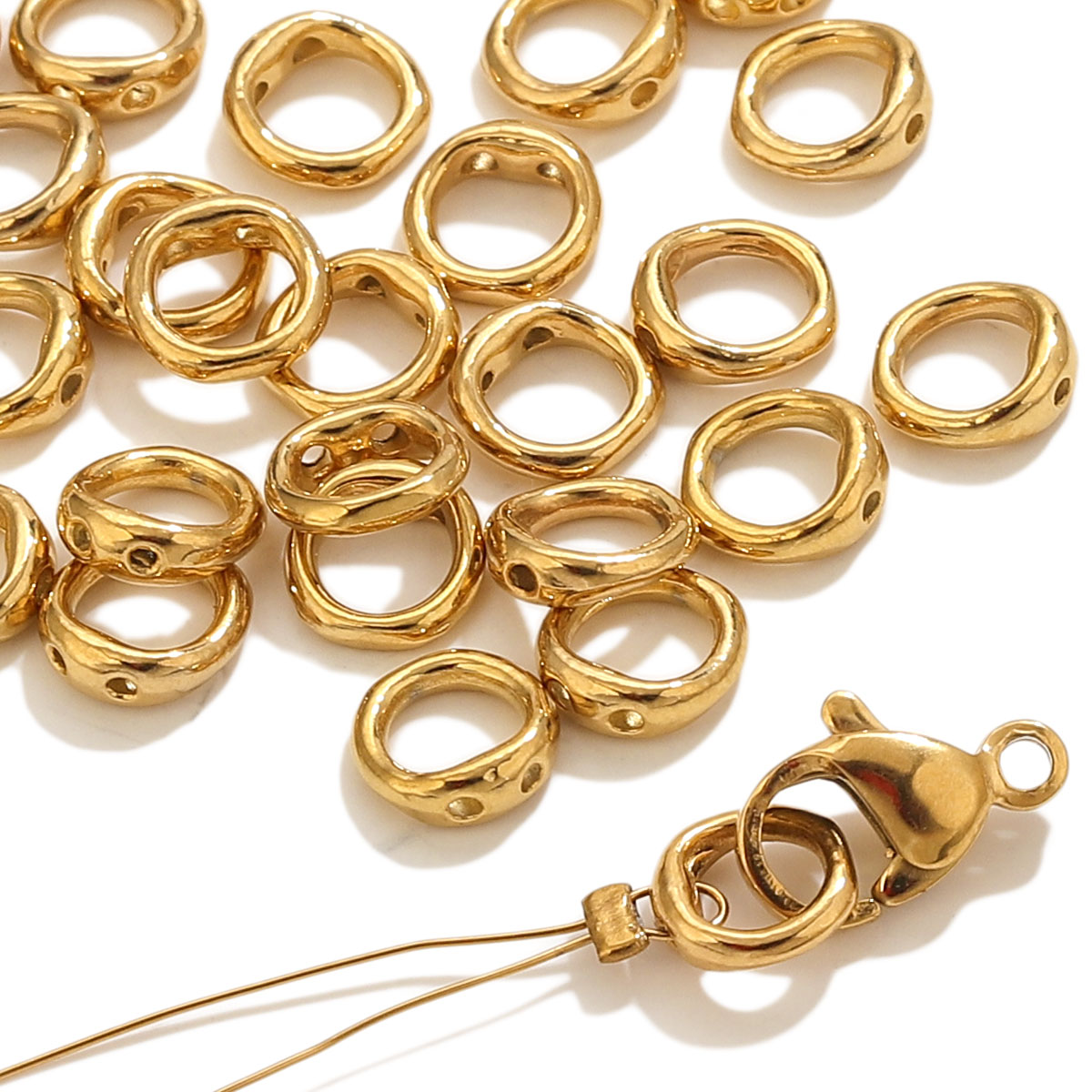 Jewelry Making Metals - 20 Stück Edelstahl-Verschlüsse Endverbinder Haken für