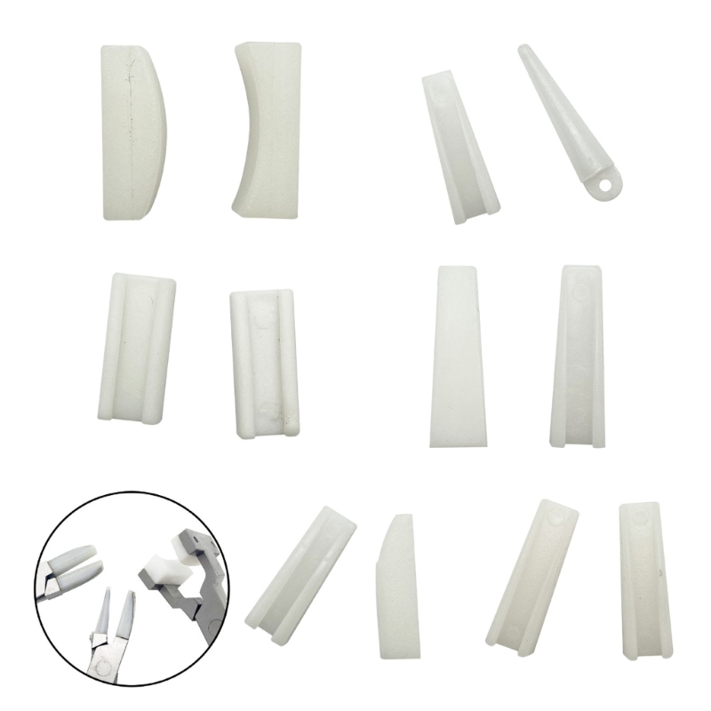 Jewelry Plier Set - Packung mit 2 robusten Kunststoffersatzkiefernzubehör für