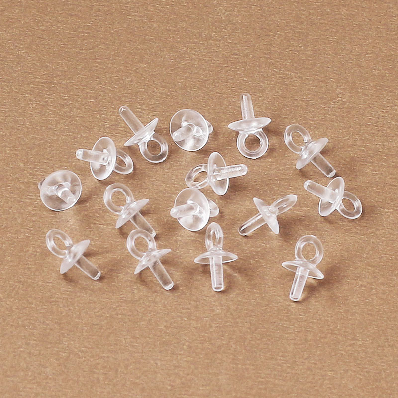 Jewelry Making Using Beads - 100 Stück Harz-Cup-Augennadeln, klare Perlen-Cup-Bügelnadeln, DIY-Schmuckherstellung,