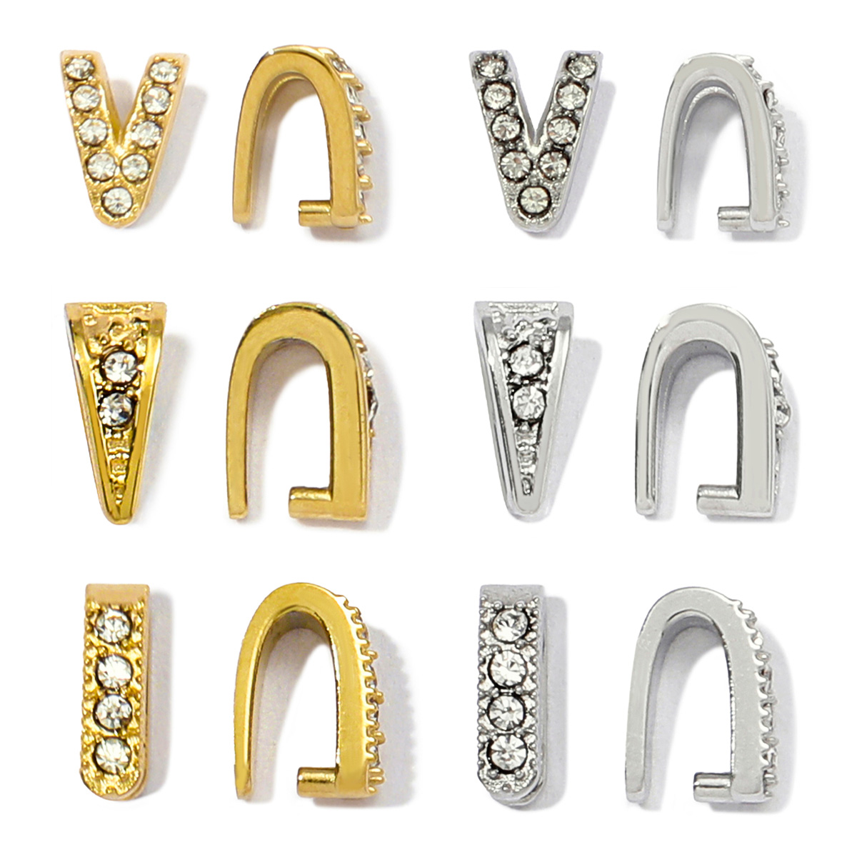 Jewelry Making Material - 5 Teile/los Edelstahl Clips Verschlüsse Strass