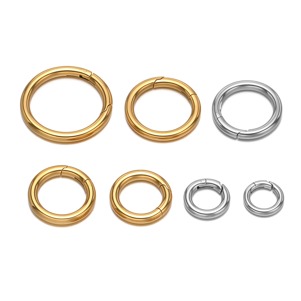 Jewelry Making Material - 2 Teile/los Runde Federverschlüsse Edelstahl Vergoldet