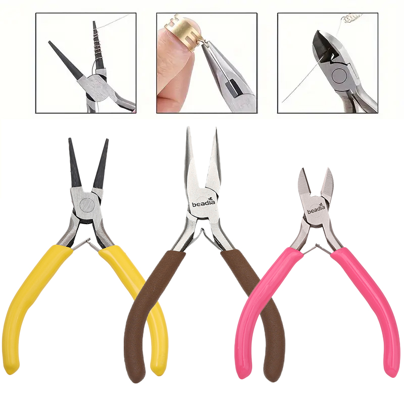 Jewelry Plier Set - 3-teiliges Zangen-Set zur Schmuckherstellung – Nadelspitze,