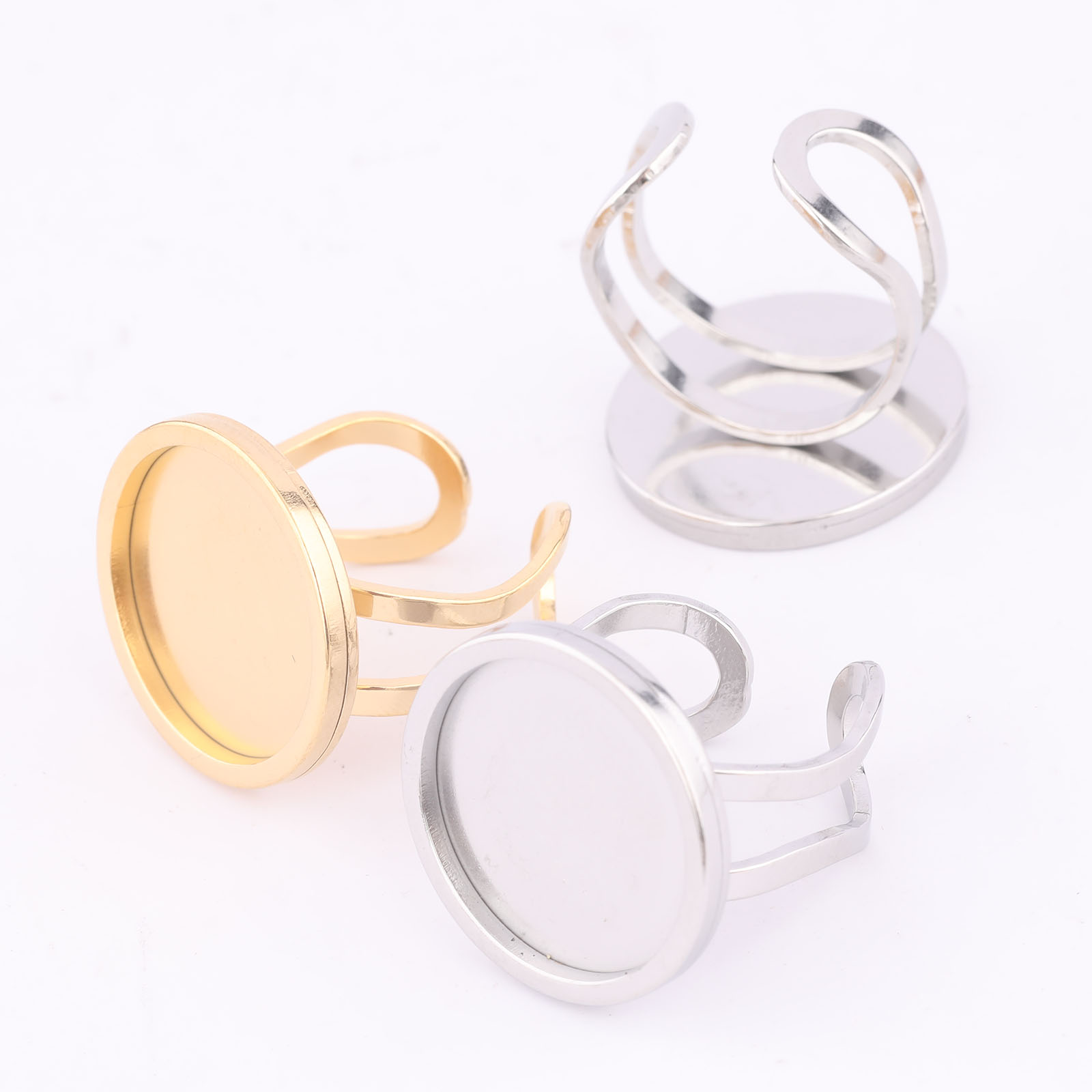 Jewelry Making For Beginners - 5 Stück 18 mm runde Cabochon-Ring-Lünetten-Fassungsrohlinge