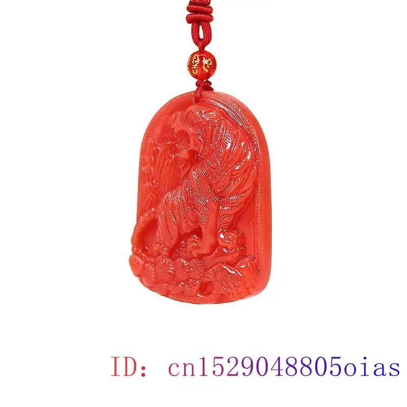 Rote Jade Tiger Anhänger Anhän – Jewelry Making Jewelry Bewertung und Preis