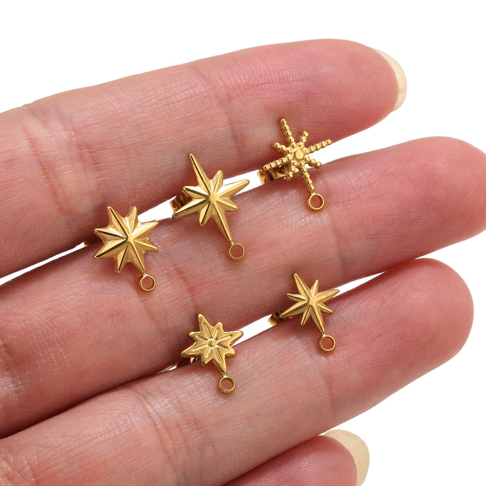 6 Stück Edelstahl-Stern-Ohrste – Jewelry Making For Beginners Bewertung und Preis
