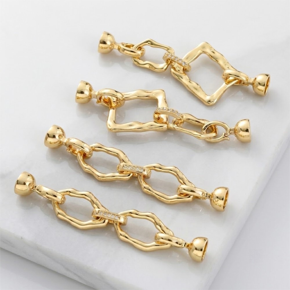 1 Stück 18k vergoldete, schlic – Jewelry Making Material Bewertung und Preis
