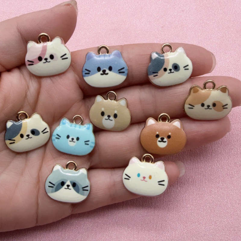 12 Stück bedruckte Katzenkopf- – Jewelry Making Jewelry Bewertung und Preis