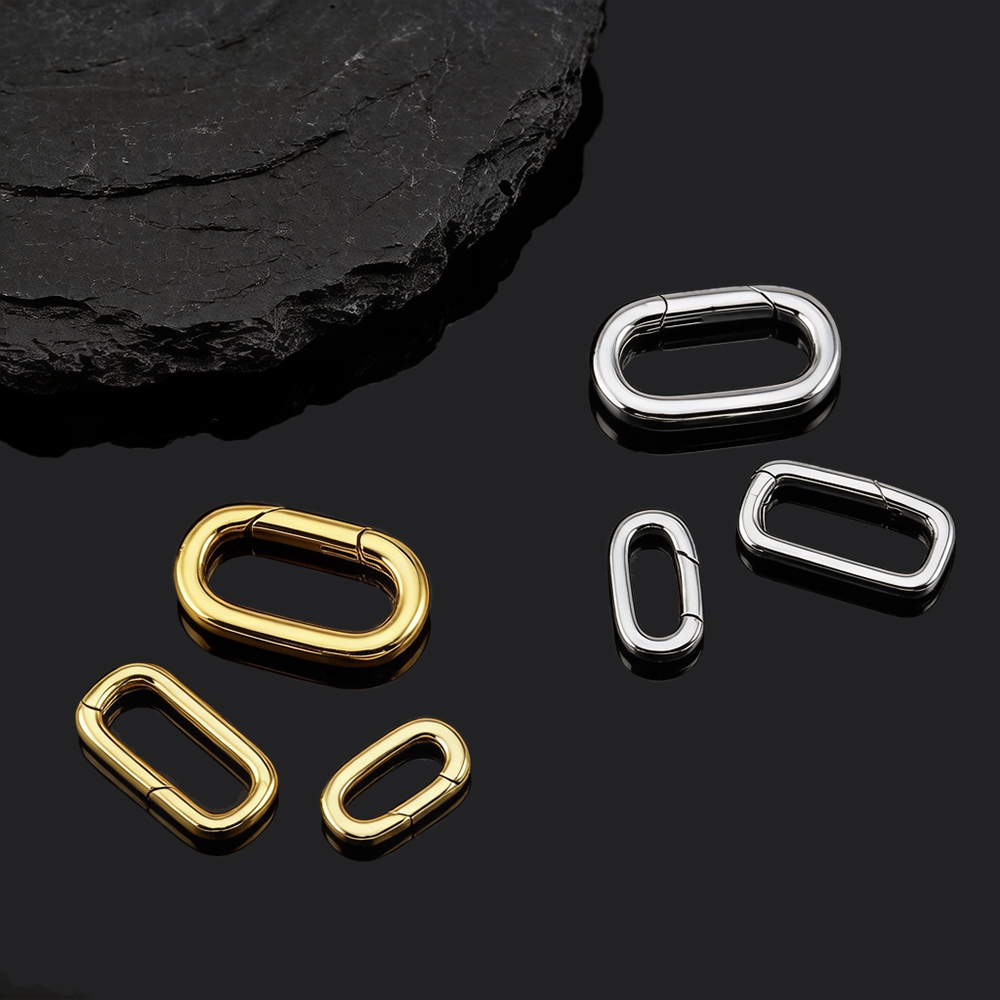 2 Stück 18K vergoldete ovale K – Jewelry Making Material Bewertung und Preis